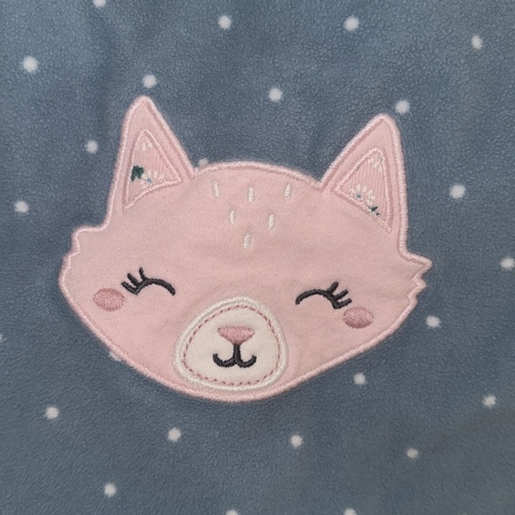 Baby Girl Carter’s 6M Blue and Pink Fleece Zip Up - Picture 4 of 4